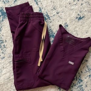 Figs Eggplant Scrubs Set